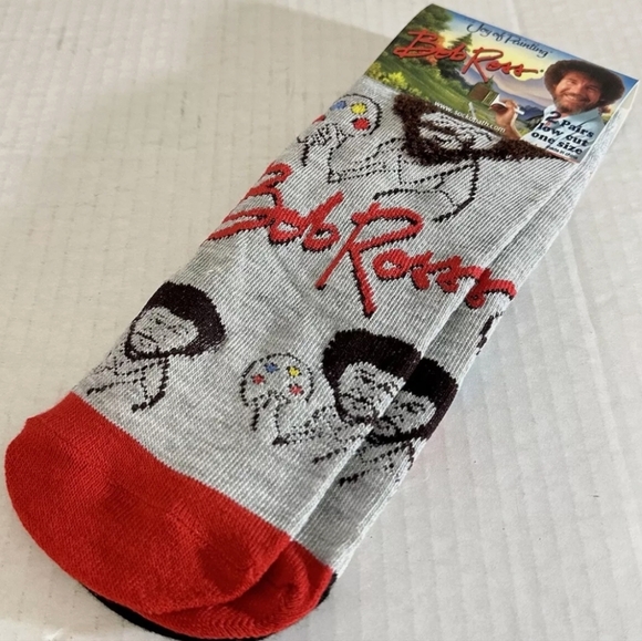 Bob Ross Other - Bob Ross Low Cut Socks 2 Pack Unisex Men’s Size 8-12 Joy Of Painting